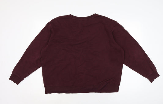 Womens UK Size L Marks and Spencer Red Pullover Sweatshirt