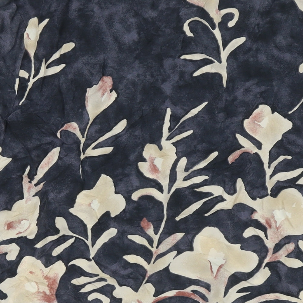 Berkertex Womens Multicoloured Floral Cupro Basic Button-Up Size 18 V-Neck