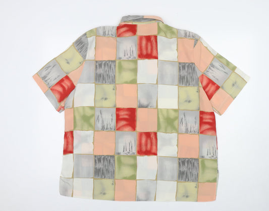 Womens UK Size 16 C&A Multicoloured Basic Button-Up