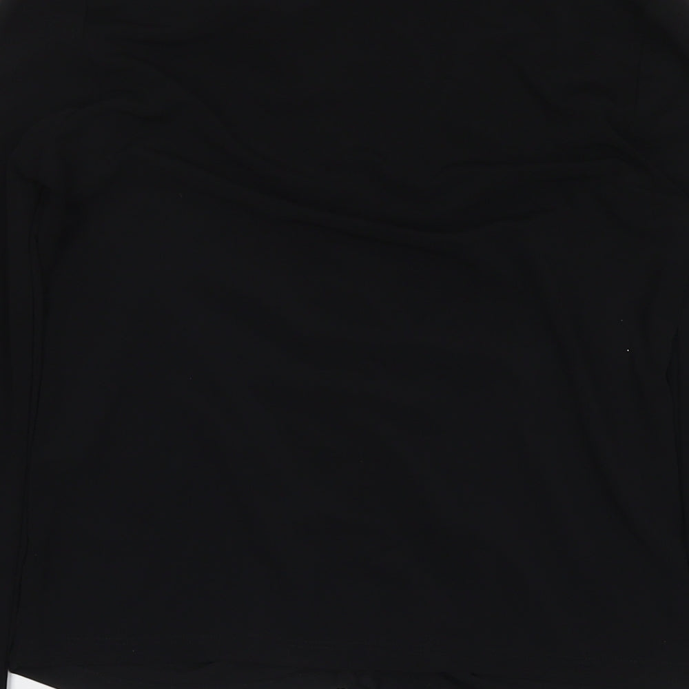 Womens UK Size S Zara Black Basic Blouse