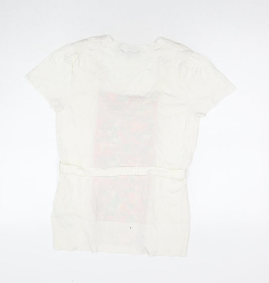Womens UK Size 14 Julien Macdonald White Basic Blouse