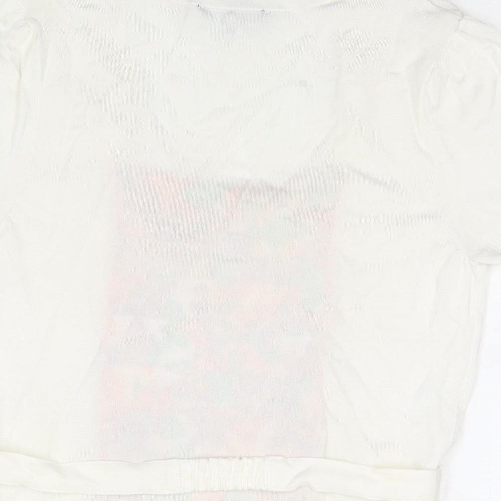 Womens UK Size 14 Julien Macdonald White Basic Blouse