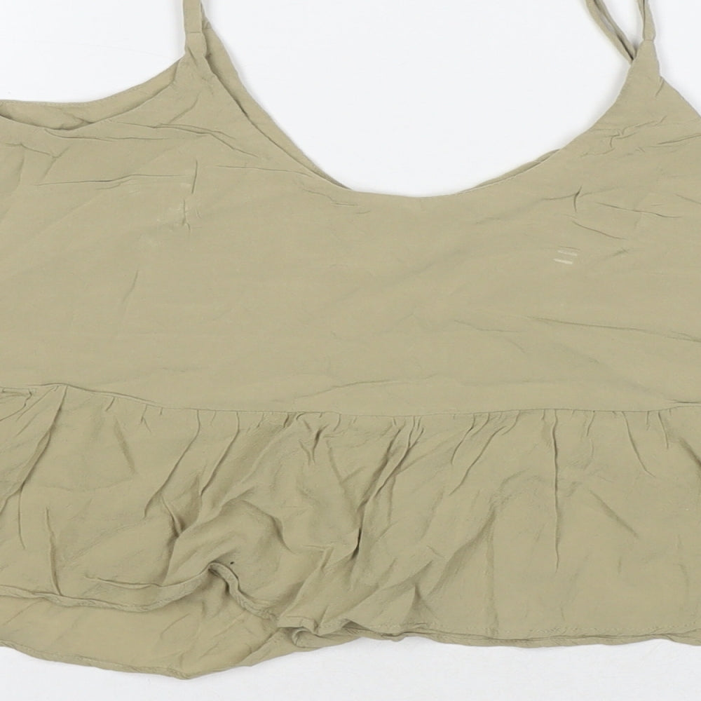 Womens UK Size 6 Topshop Brown Basic Tank