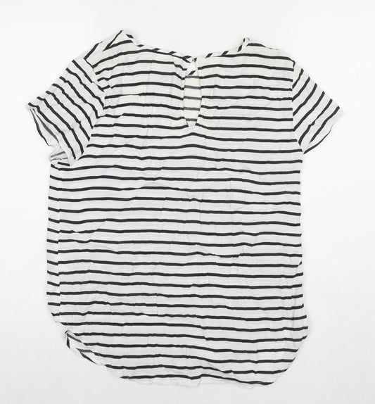 Womens UK Size 8 H&M White Basic T-Shirt