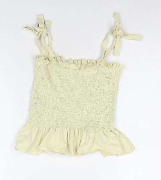 Womens UK Size S Brave Soul Yellow Basic Blouse