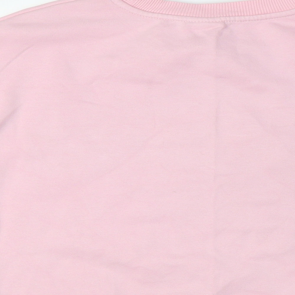Disney Girls Pink Cotton Pullover Sweatshirt Size 12-13 Years - Mickey Mouse