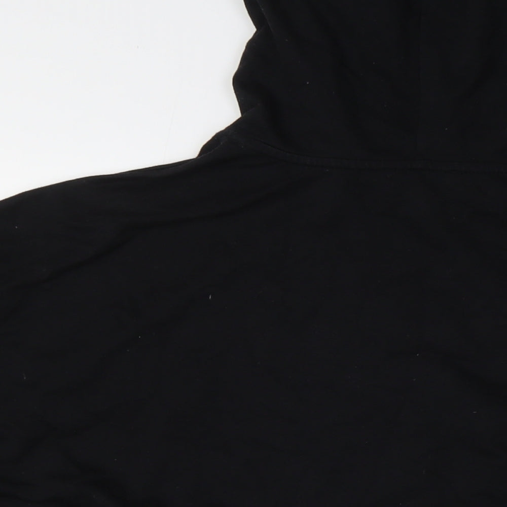 New Look Womens Black Cotton Pullover Hoodie Size 8 - Over Sized