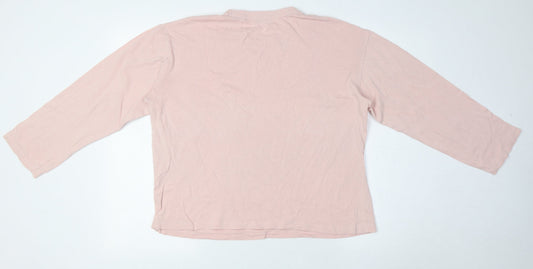 Womens UK Size S Zara Pink Basic T-Shirt