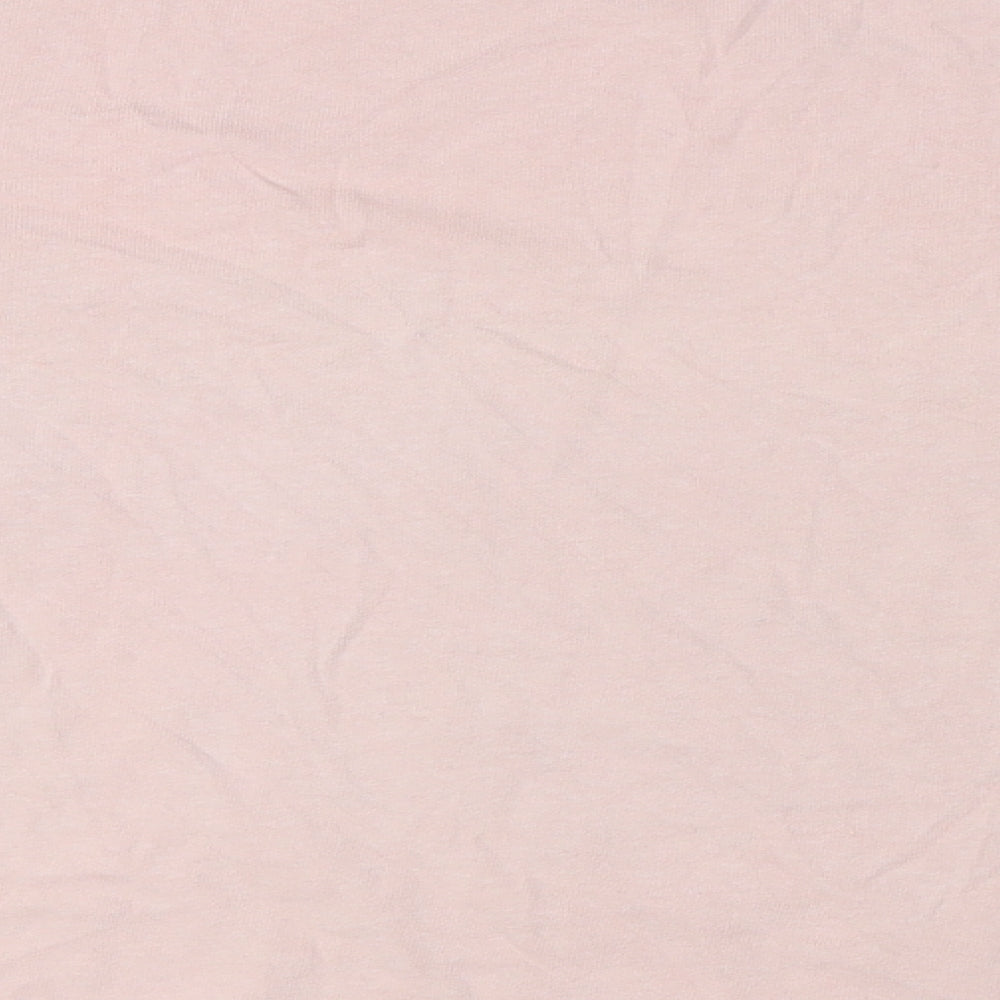 Womens UK Size S Zara Pink Basic T-Shirt