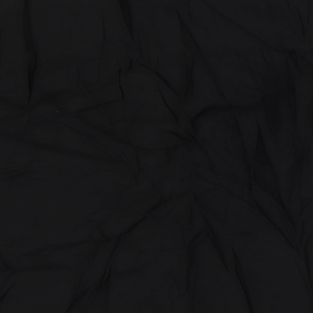Womens UK Size 12 Per Una Black Basic Button-Up