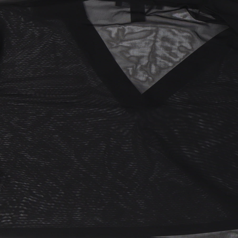 Womens UK Size 14 New Look Black Basic Button-Up