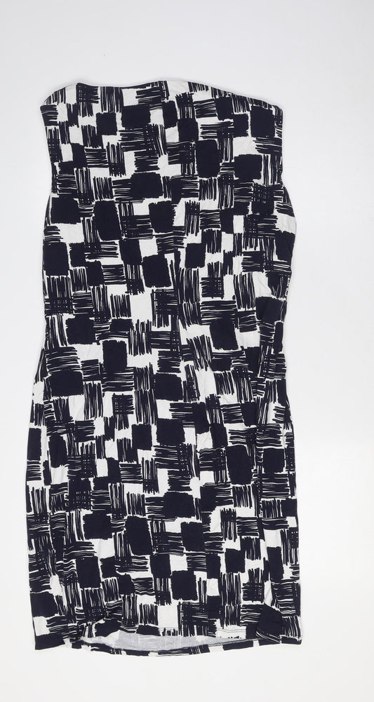 Phase Eight Womens Blue Viscose Pencil Dress Size 18 Boat Neck