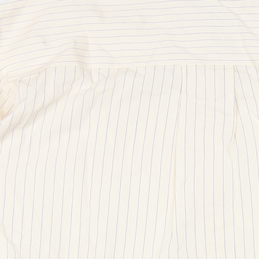 Womens UK Size 14 Marks and Spencer Ivory Basic Button-Up