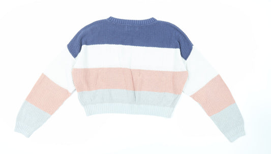 Womens UK Size M Hollister Multicoloured Pullover Jumper