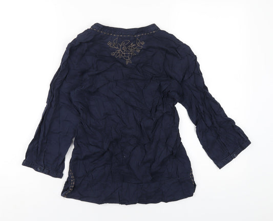 Womens UK Size 6 H&M Blue Basic T-Shirt