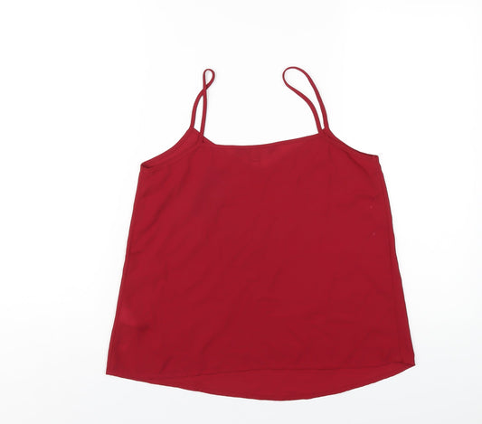 Womens UK Size 8 New Look Red Camisole T-Shirt