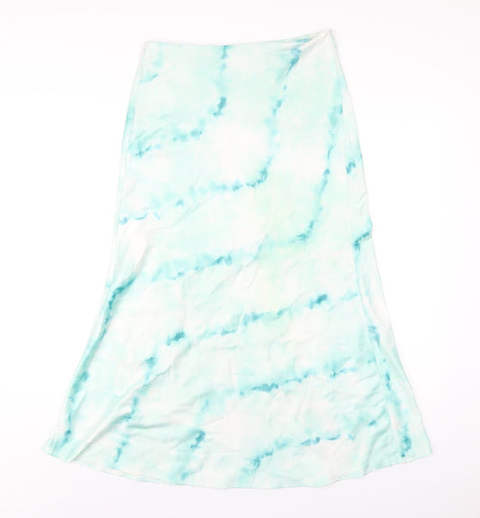 Womens UK Size M Bershka A-Line Satin Skirt