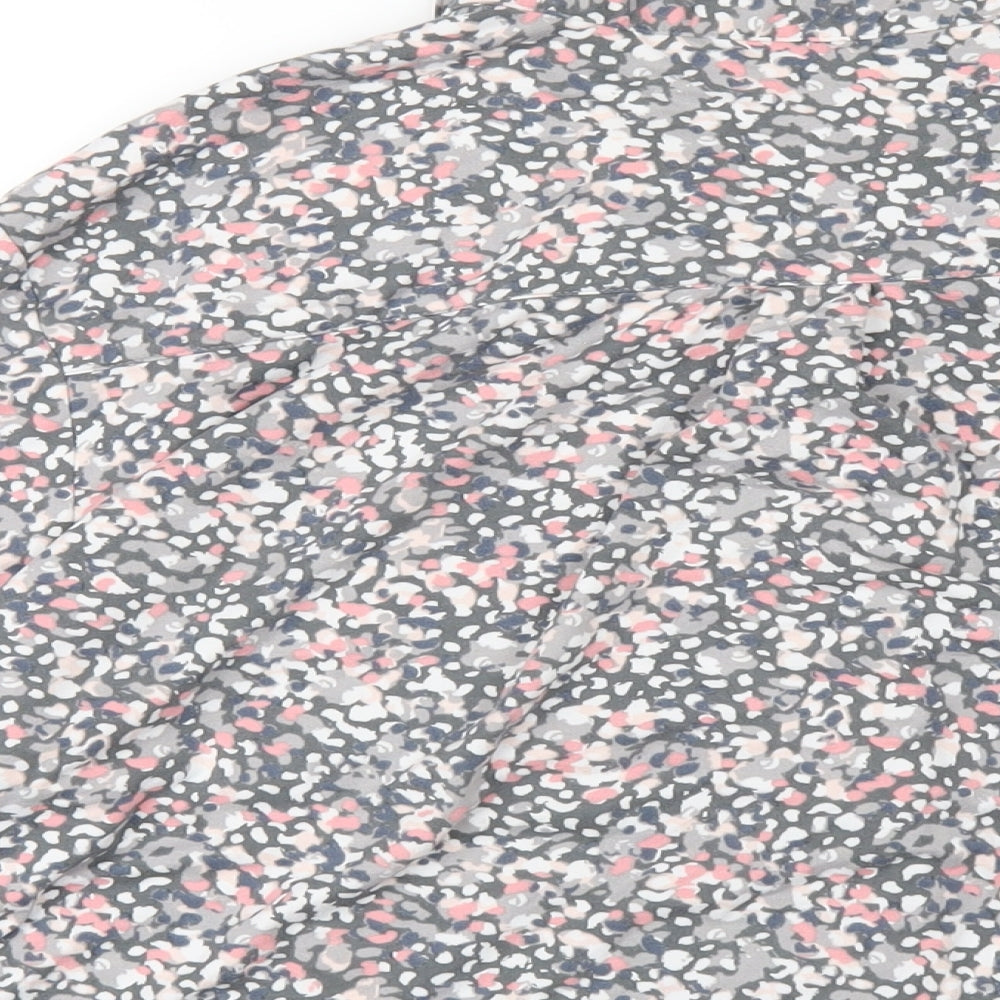 Damart Womens Multicoloured Geometric Polyester Basic Button-Up Size 22 Collared