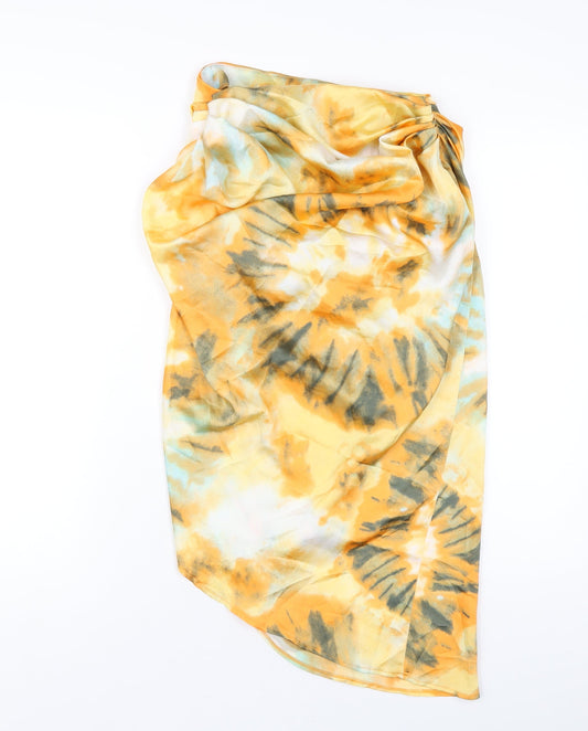 PRETTYLITTLETHING Womens Multicoloured Geometric Polyester A-Line Skirt Size 6 Zip