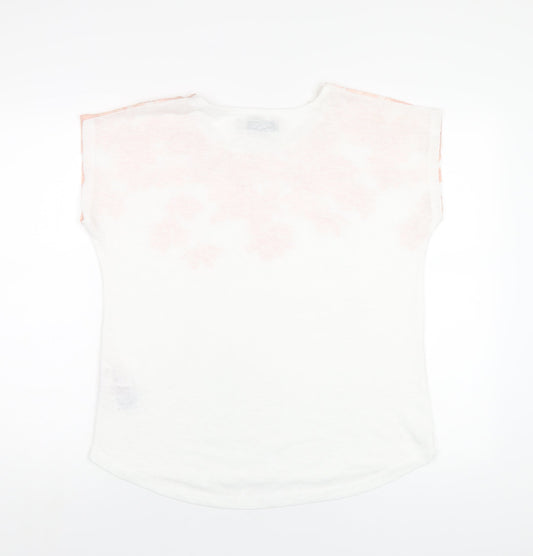 Womens UK Size 14 BASSINI White Basic T-Shirt