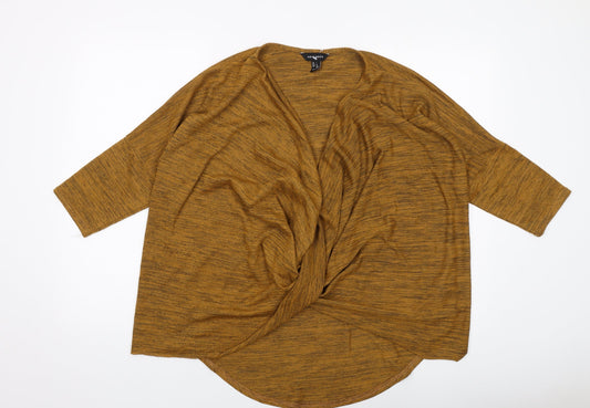 Womens UK Size L New Look Brown Basic Blouse