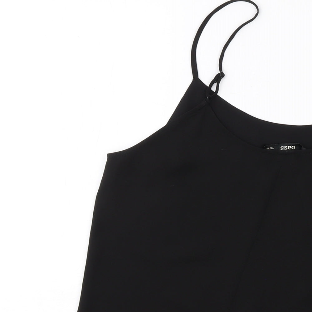 Womens UK Size 10 Oasis Black Basic Tank