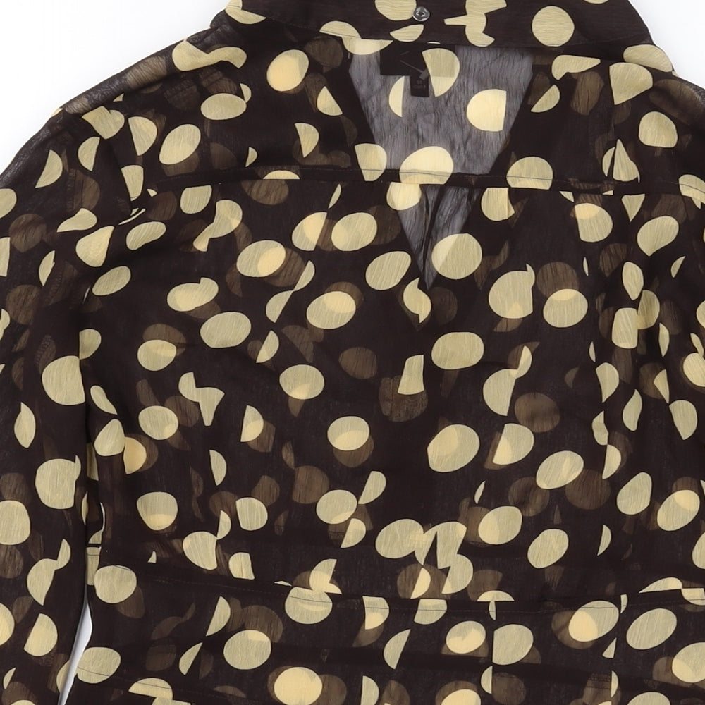 Womens UK Size 8 NEXT Brown Basic Blouse