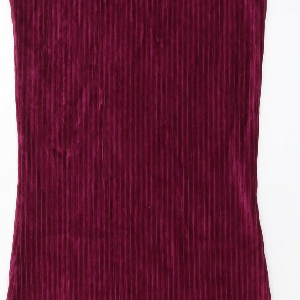 M&Co Girls Purple Cotton Mini Size 14 Years Round Neck Pullover