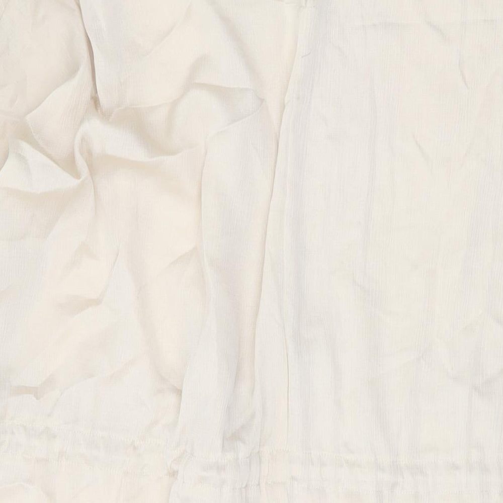 Womens UK Size 10 PRETTYLITTLETHING Beige Basic Blouse