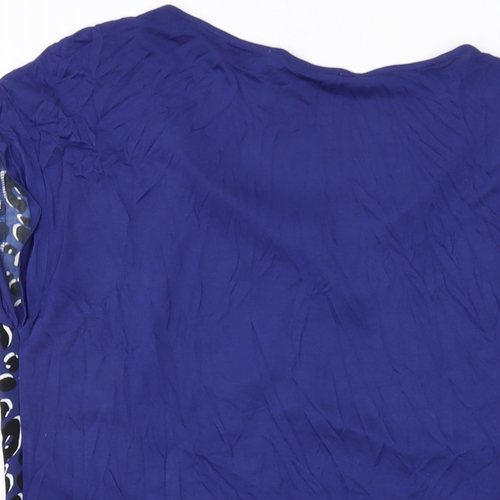 Womens UK Size S Oasis Blue Basic T-Shirt