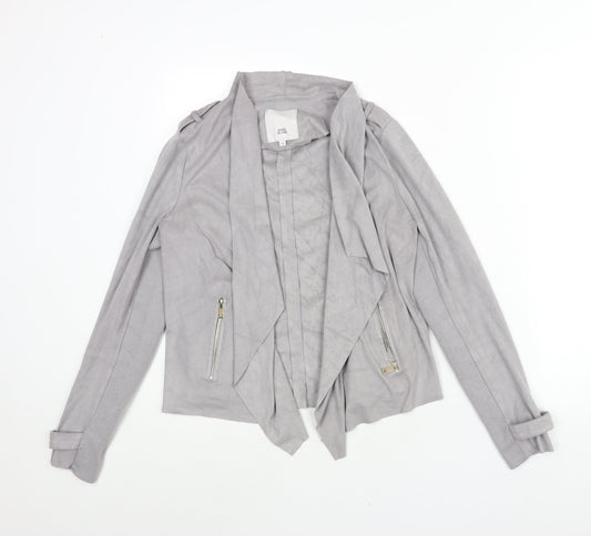 Womens UK Size 10 River Island Grey Jacket