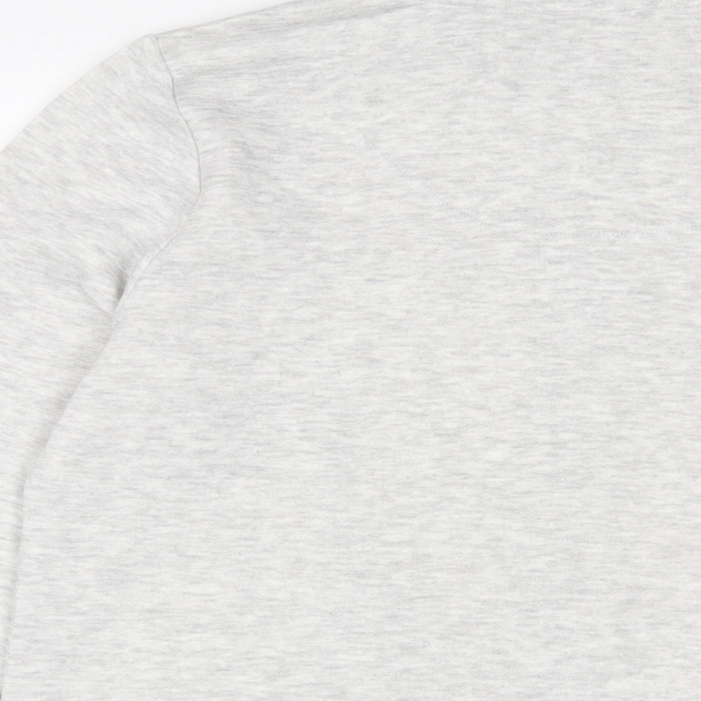 Bonmarché Womens Grey Cotton Full Zip Sweatshirt Size 12 Zip