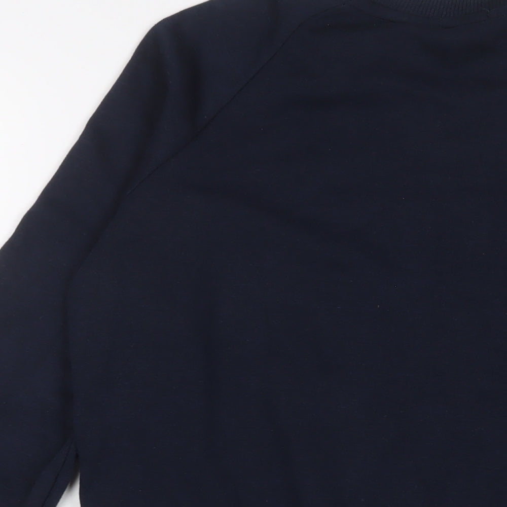 Bershka Womens Blue Cotton Pullover Sweatshirt Size S Pullover - Sweat