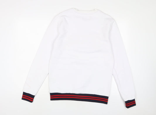 Mens UK Size M Couture White Pullover Sweatshirt