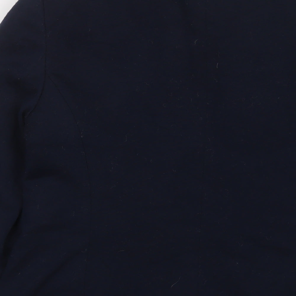 Brand and care label for Autograph women’s blue jacket blazer, size UK 10, button