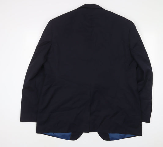 Autograph Mens Blue Wool Jacket Suit Jacket Size 46 Regular