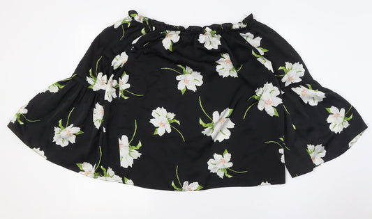 Womens UK Size 12 Dorothy Perkins Black Basic Button-Up