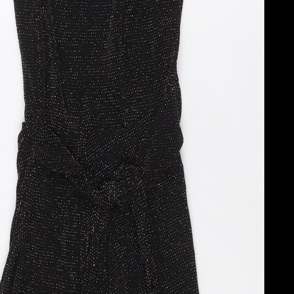 Womens UK Size 10 PRETTYLITTLETHING One-Piece Black Playsuit