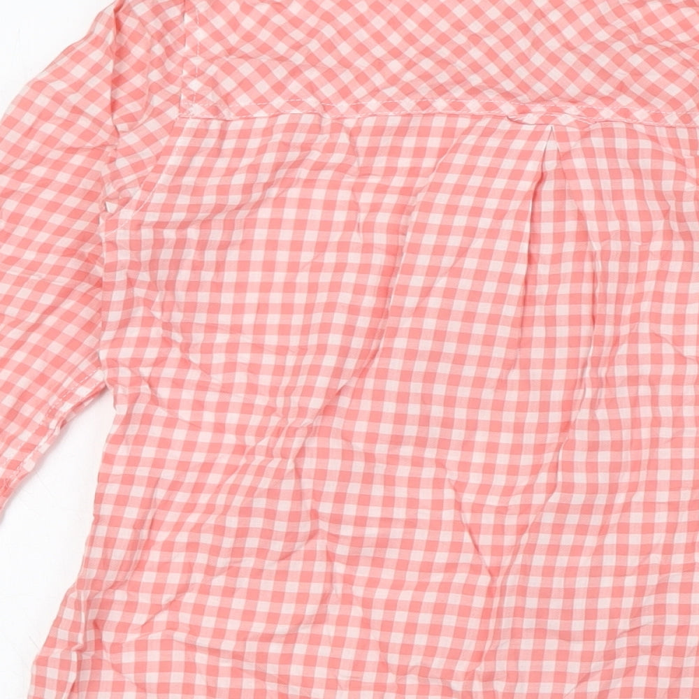 Womens UK Size 8 Marks and Spencer Red Basic Button-Up