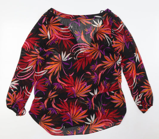 Womens UK Size 16 Debenhams Multicoloured Basic Button-Up