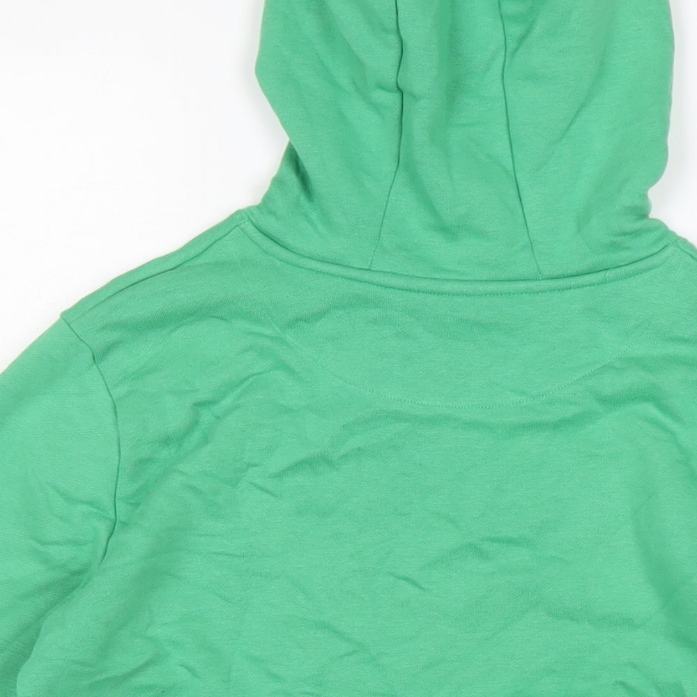 Marks and Spencer Boys Green Cotton Pullover Hoodie Size 12-13 Years