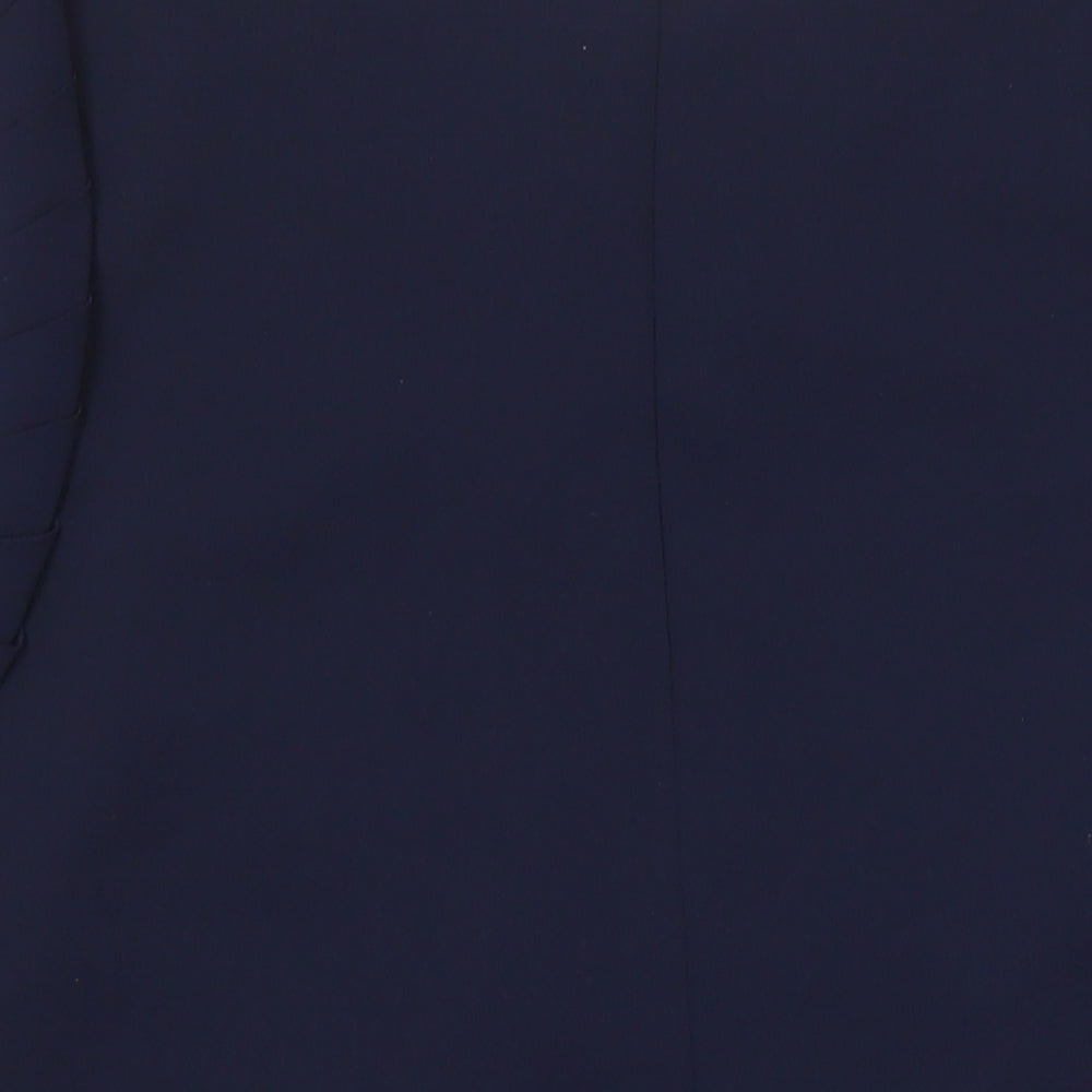 M&S Womens Blue Polyester Tunic Blouse Size 16 Boat Neck