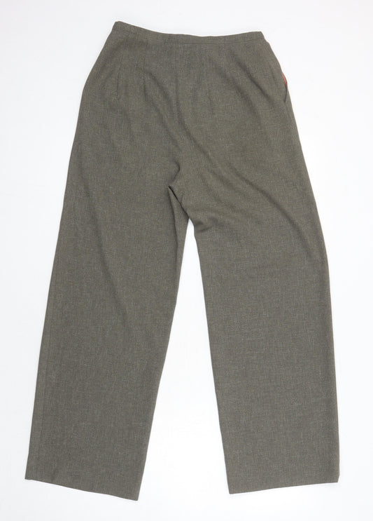 Womens UK Size 12 Alex & Co Regular Fit Brown Trousers