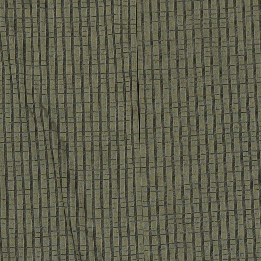 Missguided Womens Green Herringbone Polyester Straight & Pencil Skirt Size 8 - Elasticated Waist