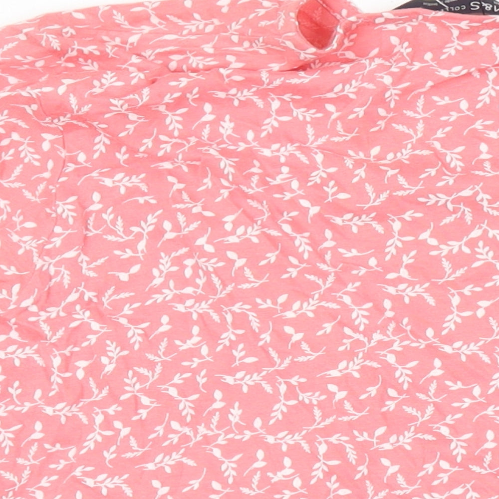 Womens UK Size 18 M&S Pink Tunic Blouse
