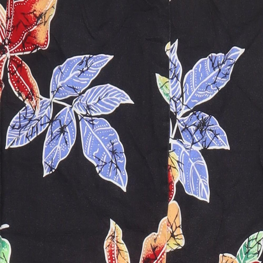 Brand and care label for C&A women’s multicoloured floral cotton a-line skirt, size UK 18