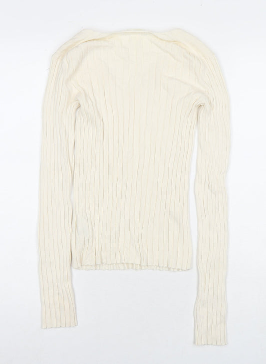 Womens UK Size S H&M White Pullover Jumper