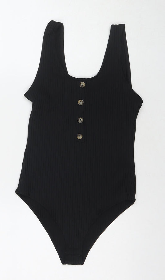 Womens UK Size S H&M One-Piece Black Bodysuit