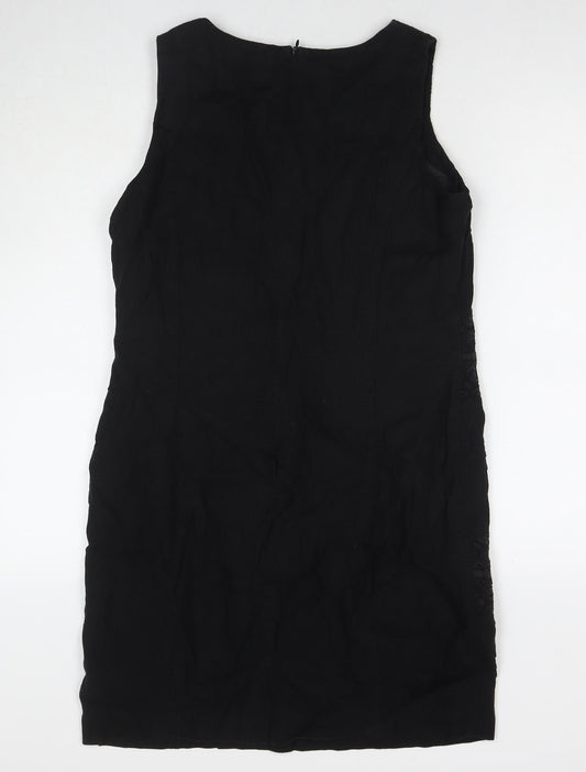 Autonomy Womens Black Cotton A-Line Size 14 Round Neck Zip