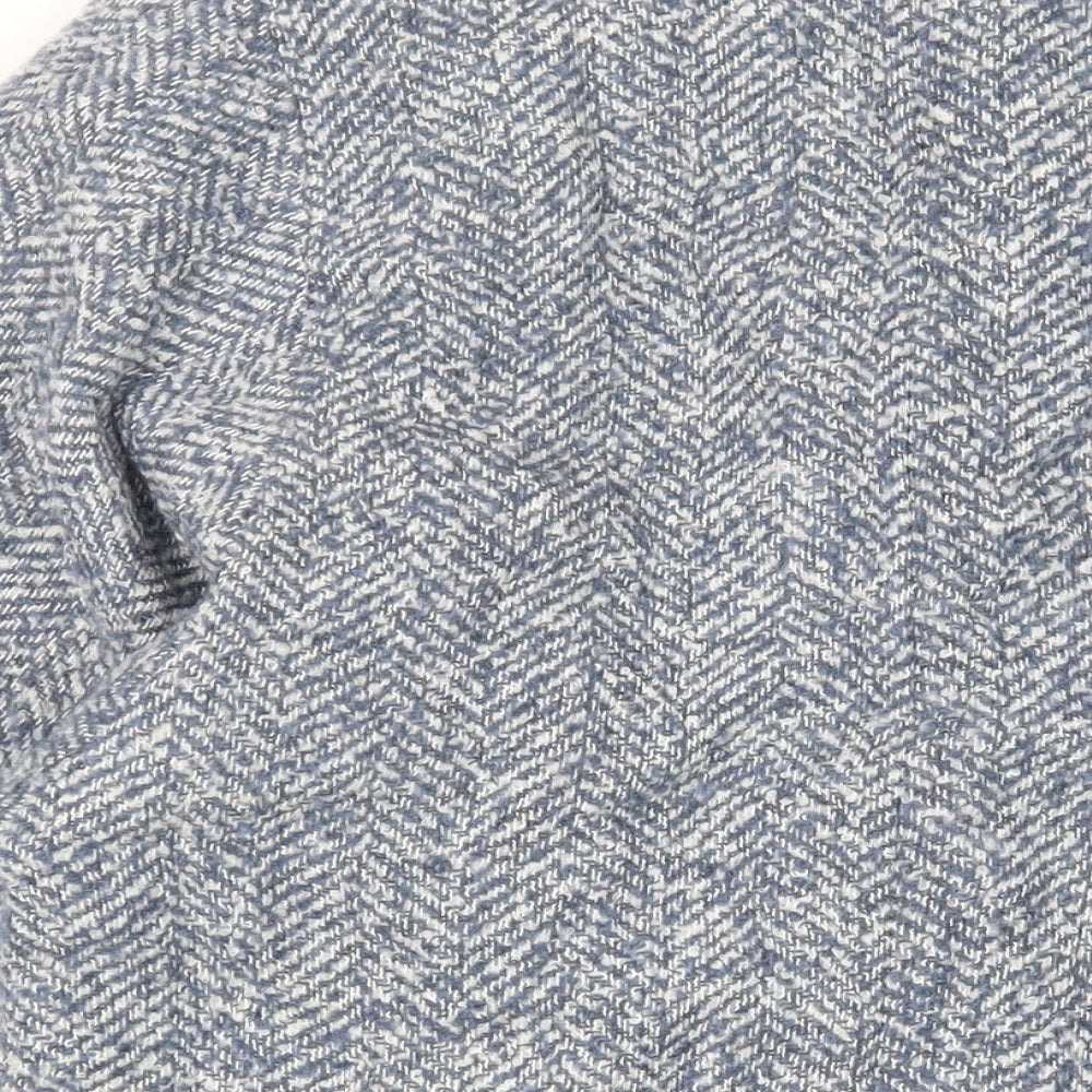Womens UK Size S Mango Blue Overcoat